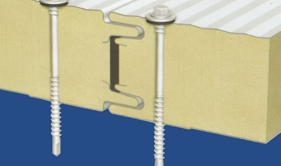 Образец крепления сэндвич панелей